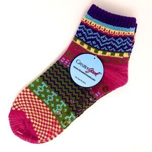 Anti-Skid Socks Colorful Bohemian Aztec Print PVC Gripper Bottom